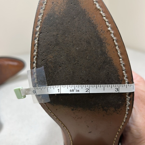 Brown Genuine Leather Almond Toe Brown Western Boots, Women’s Size 7.5 - Picture 12 of 13